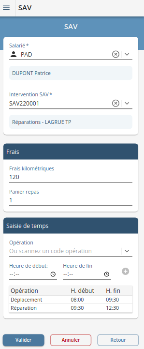 Saisie suivi chantier sur appareil mobile Saisie suivi chantier sur appareil mobile